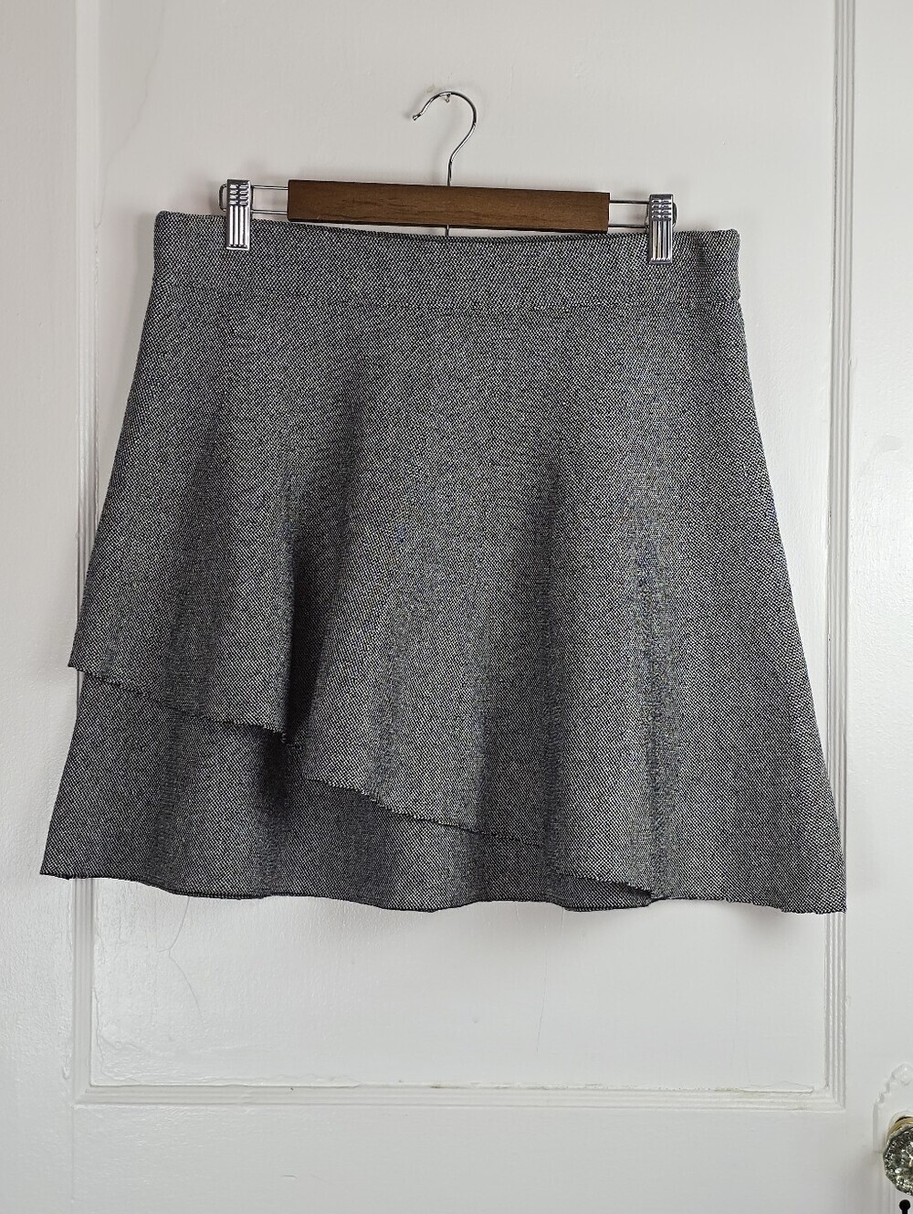 Zara Grey Knit Circle Skirt XL